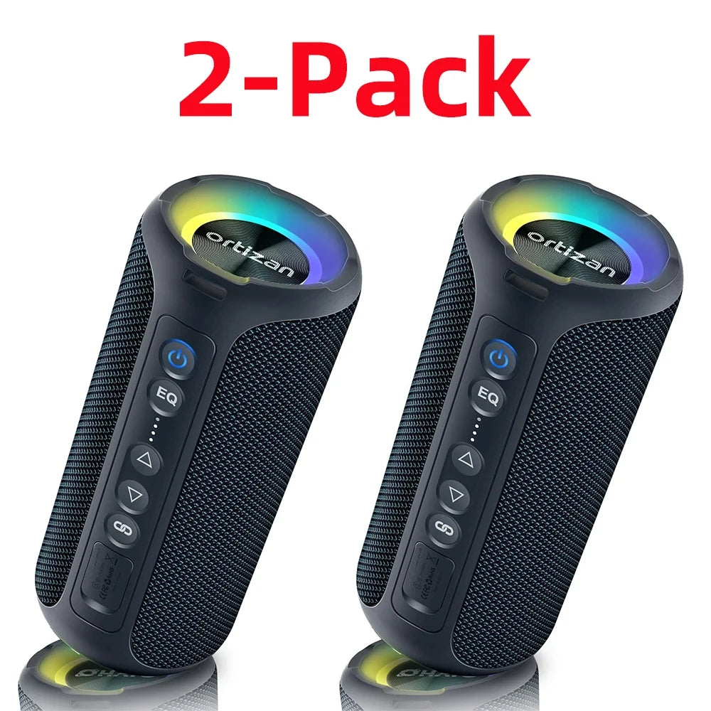 Ortizan 40W Waterproof Bluetooth Speaker – 30-Hour Battery & Deep Bass