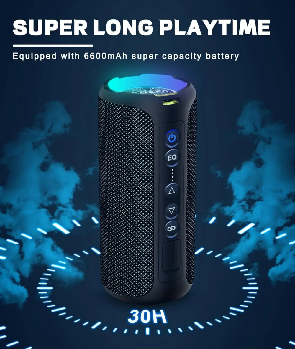 Ortizan 40W Waterproof Bluetooth Speaker – 30-Hour Battery & Deep Bass