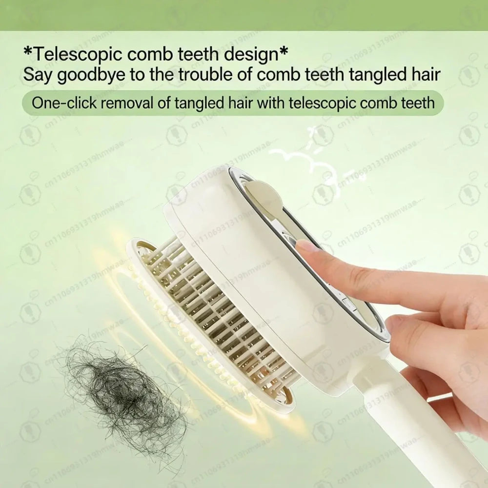 2-in-1 Cordless Hair Straightening Brush- Fast Heat & USB Rechargeable