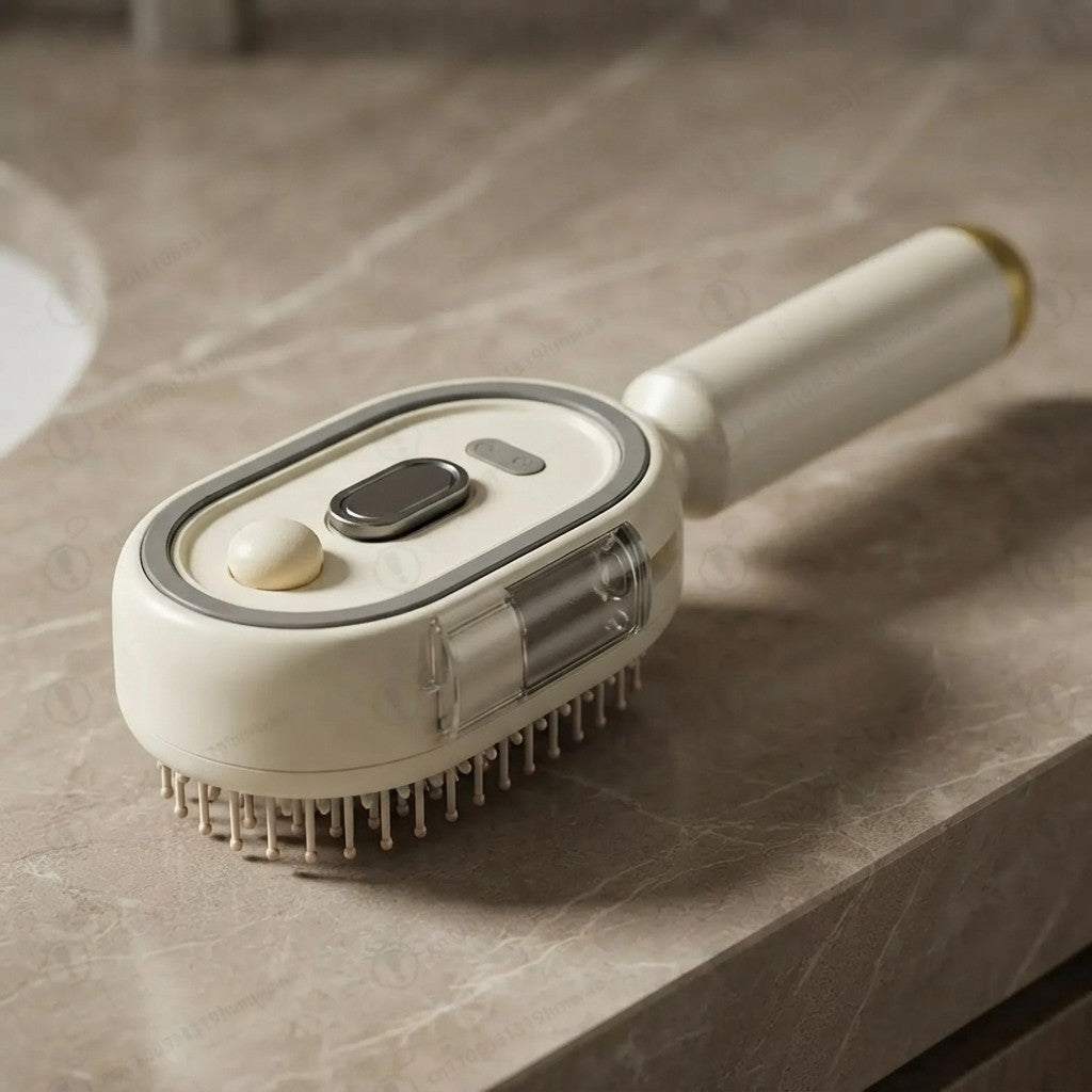 2-in-1 Cordless Hair Straightening Brush- Fast Heat & USB Rechargeable